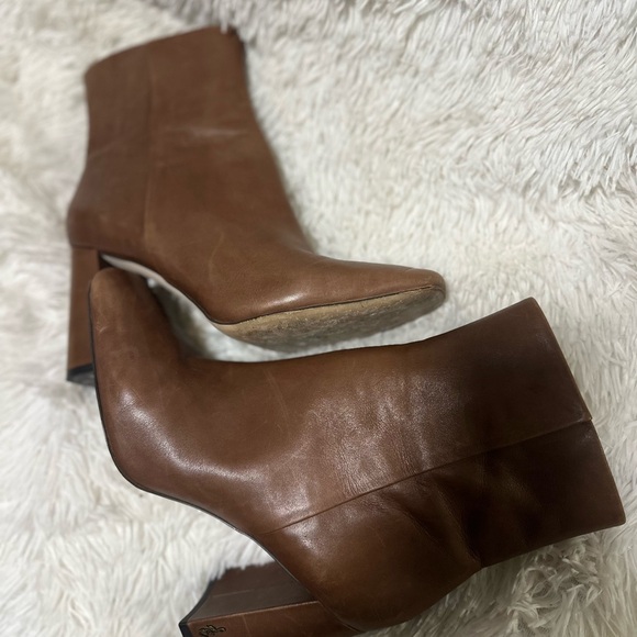 Sam Edelman Codie Brown Leather Ankle Boots - Picture 4 of 11